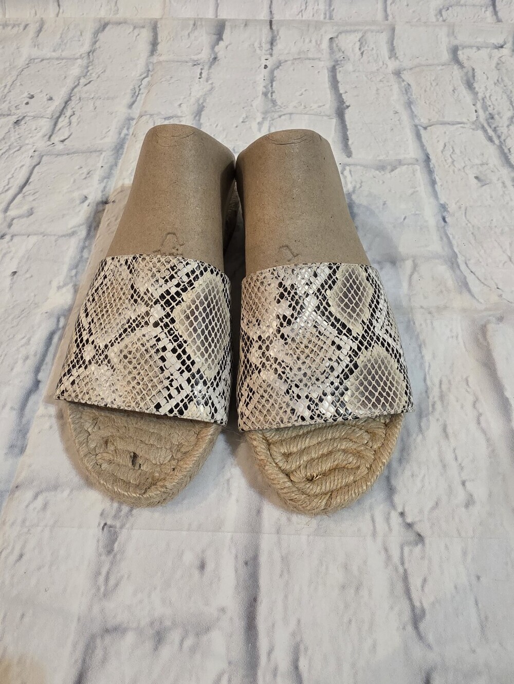 Saks Fifth Avenue Beige Jute Espadrille Slides
